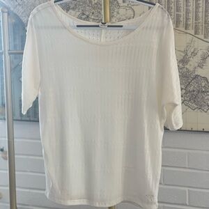 Roxy 3/4 sleeve white top